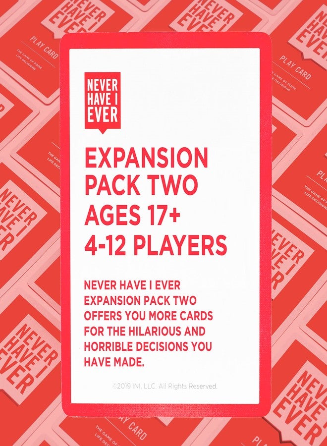 Never Have I Ever Expansion Pack Two Card Game Set | Fun Game Night Party Games for Adults | New Addition to The Classic Edition | for 4-12 Players | Ages 17 + - Image 2